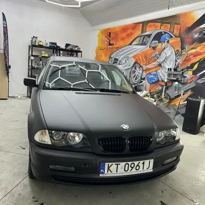BMW E46 czarny mat folia okleina zmiana koloru